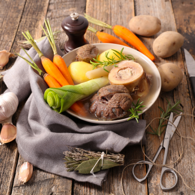 The recipe for the traditional pot-au-feu