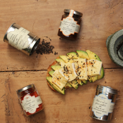 Avocado and brie canapes