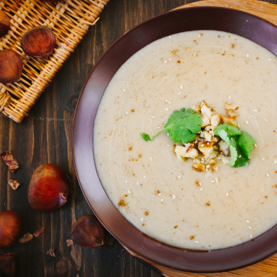 veloute-de-chataignes-huile-olive-et-cepes