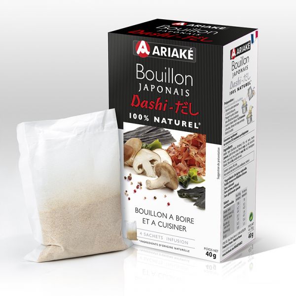 ARIAKE, Bouillon Dashi, 4 sachets de 33 cl