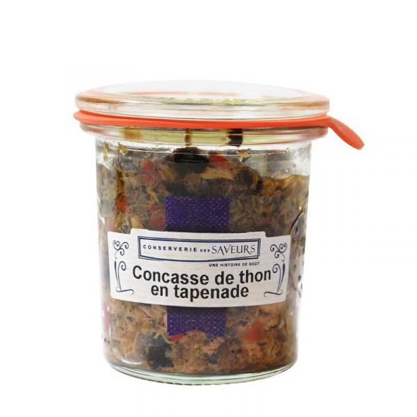 Crushed tuna in tapenade, 100 g