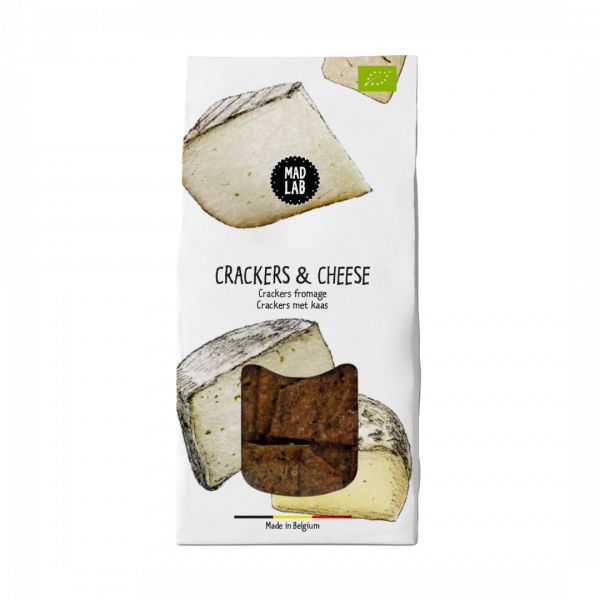 Organic cheese crackers, 110 g
