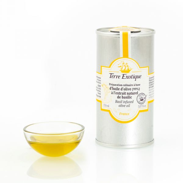 Organic olive oil with basil**