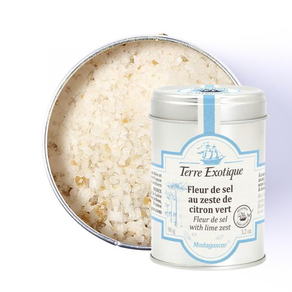 Fleur de sel with lime zest