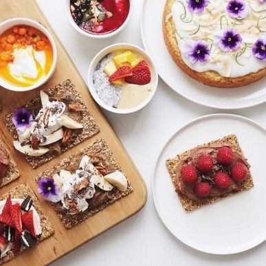 Breakfast crispy Norwegian bread