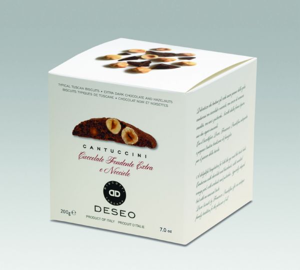 Cantuccini extra dark chocolate and GPI piemonte hazelnuts