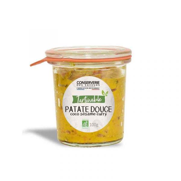 Organic sweet potatoes delight with coco, curry, and sesame, 100 g